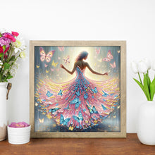 Load image into Gallery viewer, Diamond Painting - Partial Special Shaped - Beautiful skirt girl (30*30CM)