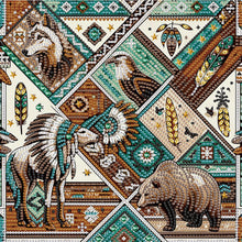 Load image into Gallery viewer, Diamond Painting - Partial Special Shaped - indian tribal decoration (30*30CM)