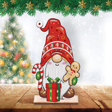 Load image into Gallery viewer, Wooden Special Shaped Cute Gnome 5D DIY Diamond Art Tabletop Decor Bedroom Decor