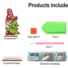 Load image into Gallery viewer, Wooden Special Shaped Cute Gnome 5D DIY Diamond Art Tabletop Decor Bedroom Decor
