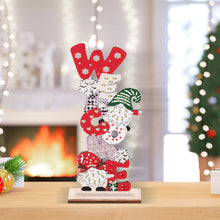 Load image into Gallery viewer, Wooden Special Shaped Cute Gnome 5D DIY Diamond Art Tabletop Decor Bedroom Decor