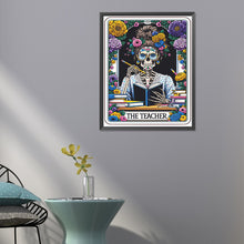 Load image into Gallery viewer, Diamond Painting - Full Round - Skull Reading Girl Tarot Cards (40*50CM)
