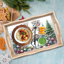 Load image into Gallery viewer, Christmas Diamond Painting Wooden Serving Tray Home Decoration (Green Elk)