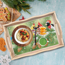 Load image into Gallery viewer, Christmas Diamond Painting Wooden Serving Tray Home Decoration (Five Birds)