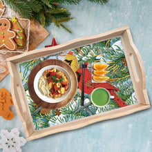 Load image into Gallery viewer, Christmas Diamond Painting Wooden Serving Tray Home Decoration (Two Birds)