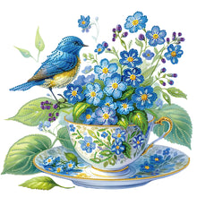 Load image into Gallery viewer, Diamond Painting - Partial Special Shaped - cup flowers and birds (40*40CM)