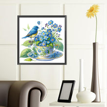 Load image into Gallery viewer, Diamond Painting - Partial Special Shaped - cup flowers and birds (40*40CM)