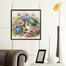 Load image into Gallery viewer, Diamond Painting - Partial Special Shaped - flowers and birds (40*40CM)