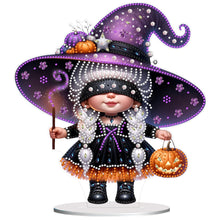 Load image into Gallery viewer, Acrylic Halloween Gnome Desktop Diamond Art Kits Diamond Painting Desktop Decors
