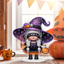 Load image into Gallery viewer, Acrylic Halloween Gnome Desktop Diamond Art Kits Diamond Painting Desktop Decors