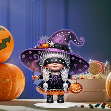 Load image into Gallery viewer, Acrylic Halloween Gnome Desktop Diamond Art Kits Diamond Painting Desktop Decors