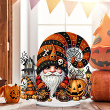 Load image into Gallery viewer, Acrylic Halloween Gnome Desktop Diamond Art Kits Diamond Painting Desktop Decors