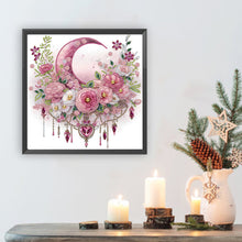 Load image into Gallery viewer, Diamond Painting - Partial Special Shaped - Crescent pink rose (30*30CM)