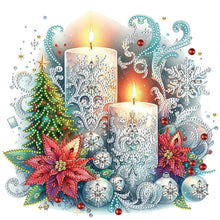 Load image into Gallery viewer, Diamond Painting - Partial Special Shaped - Christmas double candle (30*30CM)