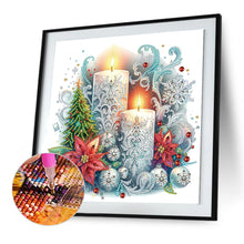 Load image into Gallery viewer, Diamond Painting - Partial Special Shaped - Christmas double candle (30*30CM)