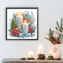 Load image into Gallery viewer, Diamond Painting - Partial Special Shaped - Christmas double candle (30*30CM)