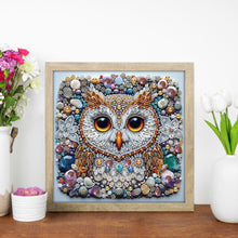 Load image into Gallery viewer, Diamond Painting - Partial Special Shaped - marble owl (30*30CM)