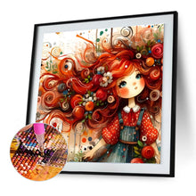 Load image into Gallery viewer, Diamond Painting - Full Round - Curly Hair Girl (30*30CM)