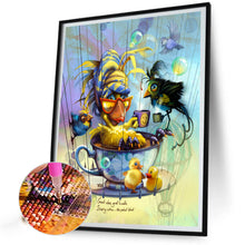 Load image into Gallery viewer, AB Diamond Painting - Full Round - Bird Taking a Bath in a Coffee Cup (40*50CM)