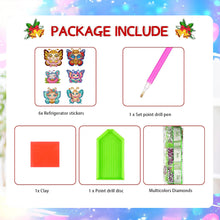 Load image into Gallery viewer, 6Pcs Acrylic Butterfly Diamond Art Magnets Decals Diamond Painting Fridge Magnet