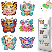 Load image into Gallery viewer, 6Pcs Acrylic Butterfly Diamond Art Magnets Decals Diamond Painting Fridge Magnet