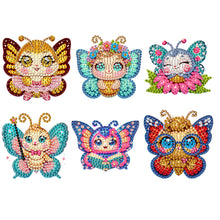 Load image into Gallery viewer, 6Pcs Acrylic Butterfly Diamond Art Magnets Decals Diamond Painting Fridge Magnet