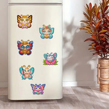 Load image into Gallery viewer, 6Pcs Acrylic Butterfly Diamond Art Magnets Decals Diamond Painting Fridge Magnet