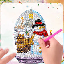 Load image into Gallery viewer, 5Pcs Acrylic Snowman Diamond Art Fridge Magnet Decorative for Fridge Whiteboards