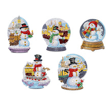 Load image into Gallery viewer, 5Pcs Acrylic Snowman Diamond Art Fridge Magnet Decorative for Fridge Whiteboards