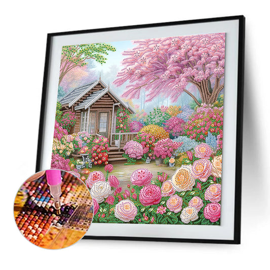 Diamond Painting - Partial Special Shaped - village landscape (40*40CM)