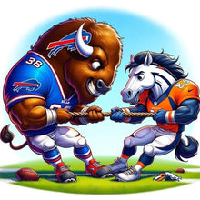 Load image into Gallery viewer, Diamond Painting - Full Round - Buffalo Bills vs. Denver Broncos (40*40CM)