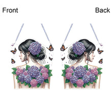 Load image into Gallery viewer, Acrylic Double Sided Flower Girl Back DIY Diamond Painting Art Pendant Kit