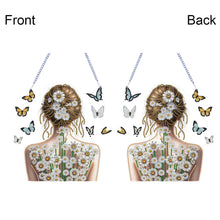 Load image into Gallery viewer, Acrylic Double Sided Flower Girl Back DIY Diamond Painting Art Pendant Kit