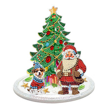 Load image into Gallery viewer, Acrylic Special Shape Xmas Tree & Santa Claus & Dog Diamond Painting Decoration