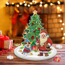 Load image into Gallery viewer, Acrylic Special Shape Xmas Tree & Santa Claus & Dog Diamond Painting Decoration