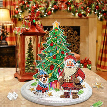 Load image into Gallery viewer, Acrylic Special Shape Xmas Tree & Santa Claus & Dog Diamond Painting Decoration