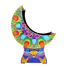 Load image into Gallery viewer, Mandala Diamond Painting Storage Box Moon Shaped Organizer Box for Art Crafts