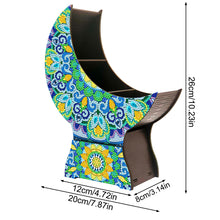 Load image into Gallery viewer, Mandala Diamond Painting Storage Box Moon Shaped Organizer Box for Art Crafts