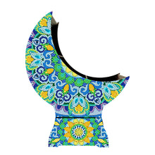 Load image into Gallery viewer, Mandala Diamond Painting Storage Box Moon Shaped Organizer Box for Art Crafts