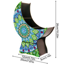 Load image into Gallery viewer, Mandala Diamond Painting Storage Box Moon Shaped Organizer Box for Art Crafts