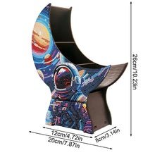 Load image into Gallery viewer, Astronaut Diamond Painting Storage Box Moon Shaped Organizer Box for Art Crafts