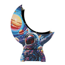 Load image into Gallery viewer, Astronaut Diamond Painting Storage Box Moon Shaped Organizer Box for Art Crafts