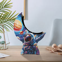 Load image into Gallery viewer, Astronaut Diamond Painting Storage Box Moon Shaped Organizer Box for Art Crafts