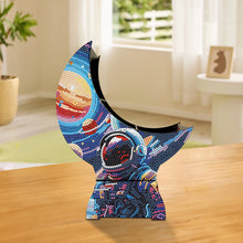 Load image into Gallery viewer, Astronaut Diamond Painting Storage Box Moon Shaped Organizer Box for Art Crafts