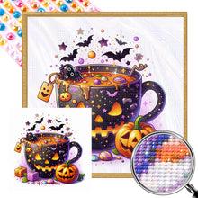 Load image into Gallery viewer, AB Diamond Painting - Full Round - Halloween Teacup (40*40CM)
