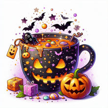 Load image into Gallery viewer, AB Diamond Painting - Full Round - Halloween Teacup (40*40CM)