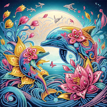 Load image into Gallery viewer, Diamond Painting - Partial Special Shaped - dolphin (30*30CM)
