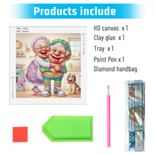 Load image into Gallery viewer, Diamond Painting - Partial Special Shaped - Warm old couple (30*30CM)