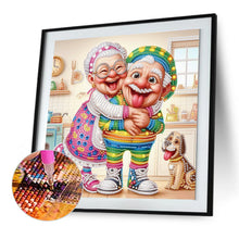 Load image into Gallery viewer, Diamond Painting - Partial Special Shaped - Warm old couple (30*30CM)