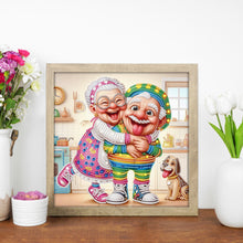 Load image into Gallery viewer, Diamond Painting - Partial Special Shaped - Warm old couple (30*30CM)